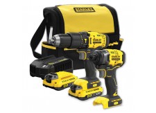 Σετ με 2 τεμ. STANLEY δραπανοκατσάβιδο κρουστικό 18V  και παλμικό κατσαβίδι 18V SFMCK465D2S
