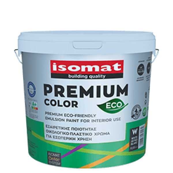 ISOMAT PREMIUM COLOR ECO Εξαιρετικής ποιότητας, οικολογικό, ματ πλαστικό χρώμα για εσωτερική χρήση. ISOMAT PREMIUM COLOR ECO Εξαιρετικής ποιότητας, οικολογικό, ματ πλαστικό χρώμα για εσωτερική χρήση.